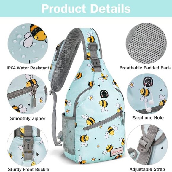 Bee blue backpack